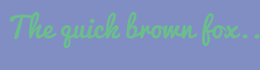 Image with Font Color 6BBD8D and Background Color 808EC4